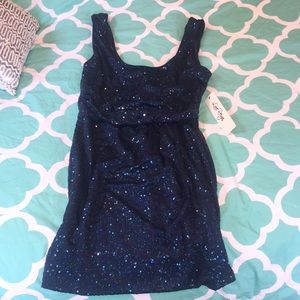 Dark blue sequin dress never worn!